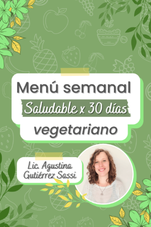 menu semanal saludable vegetariano