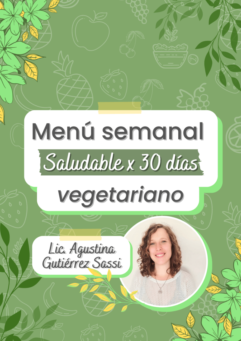 menu semanal saludable vegetariano