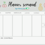 Organizador de comidas semanal horizontal
